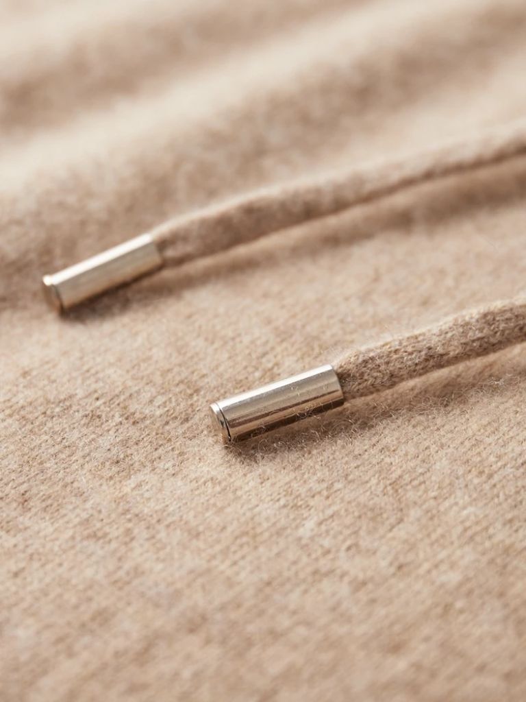 100% Cashmere Hooded Sweater — North Row | Flat Lay