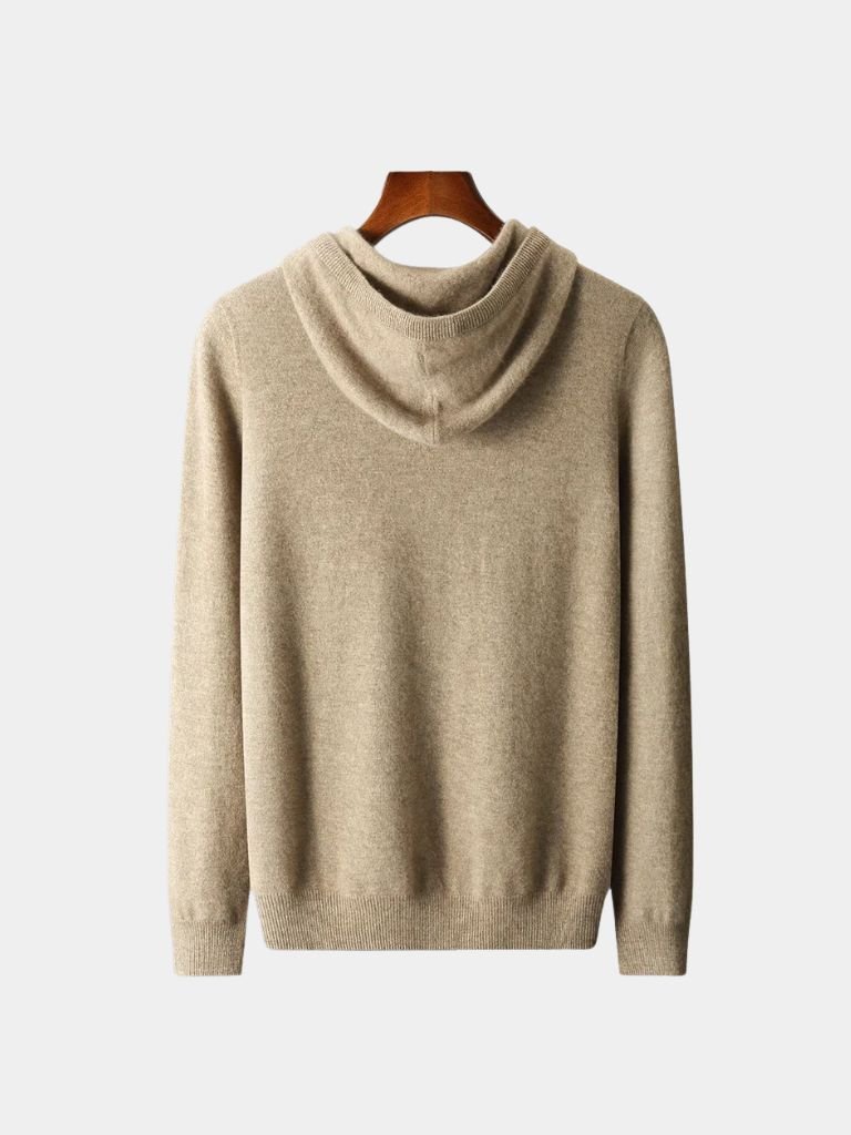 100% Cashmere Hooded Sweater — North Row | Collar Detail