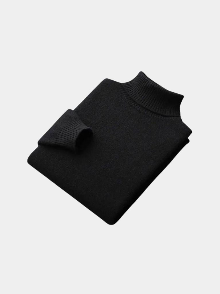 100% Merino Wool Turtleneck Sweater — North Row | Model Wearing