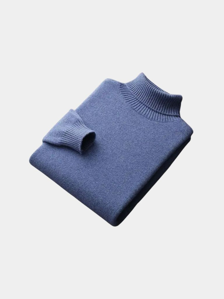 100% Merino Wool Turtleneck Sweater — North Row | Texture Detail