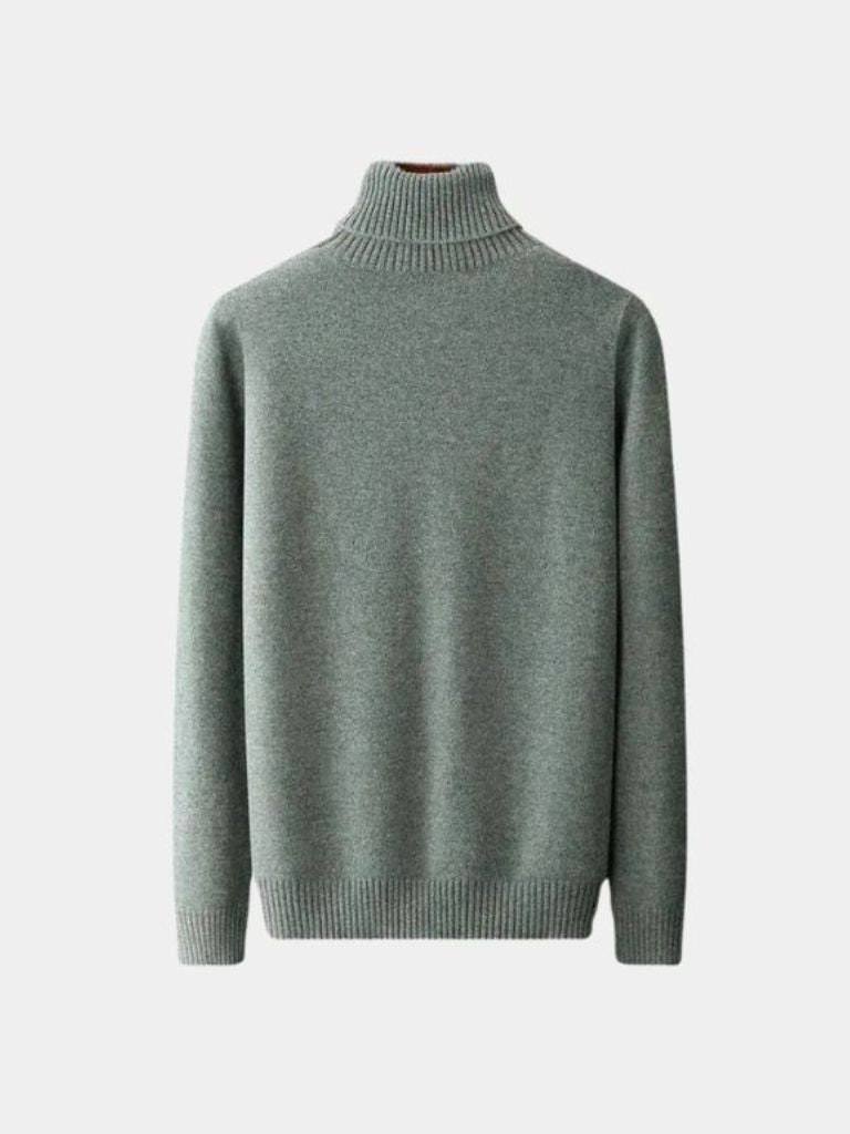 100% Merino Wool Turtleneck Sweater — North Row | Close-Up