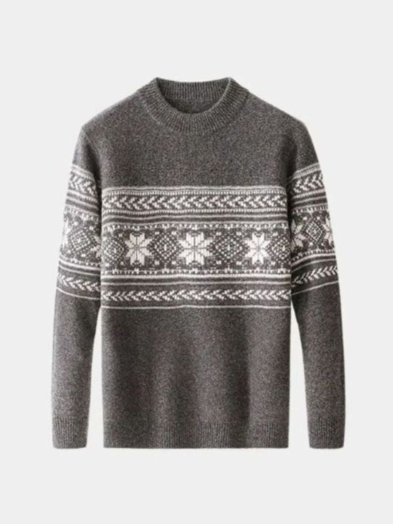 100% Wool Fair Isle Pullover Sweater Jumper — North Row | Flat Lay