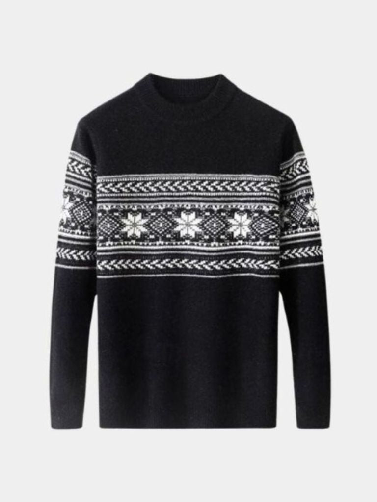 100% Wool Fair Isle Pullover Sweater Jumper — North Row | Full Length