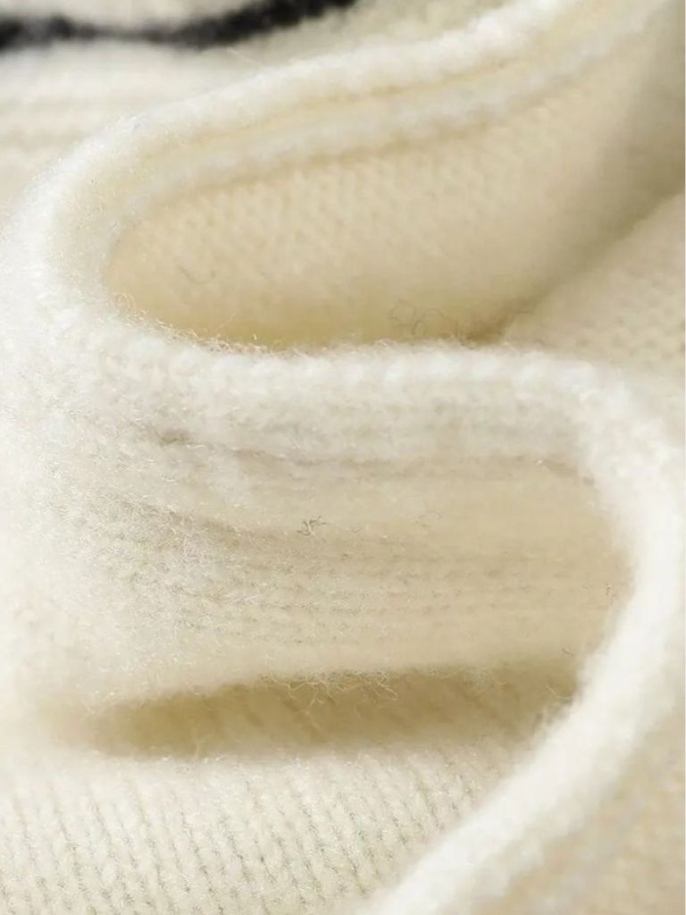 100% Wool Fair Isle Pullover Sweater Jumper — North Row | Close-Up