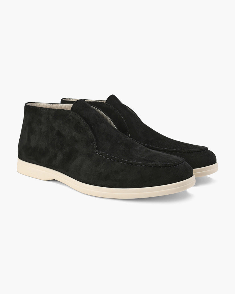 High Suede Loafers — North Row | Back View