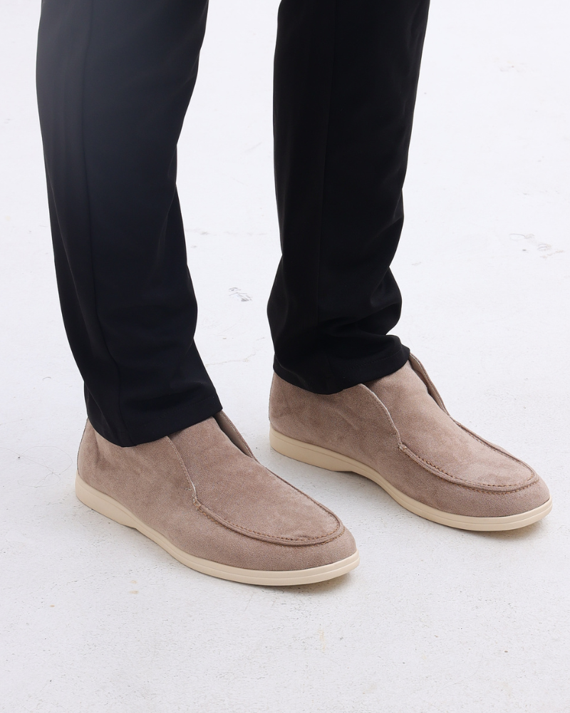 High Suede Loafers — North Row | Flat Lay