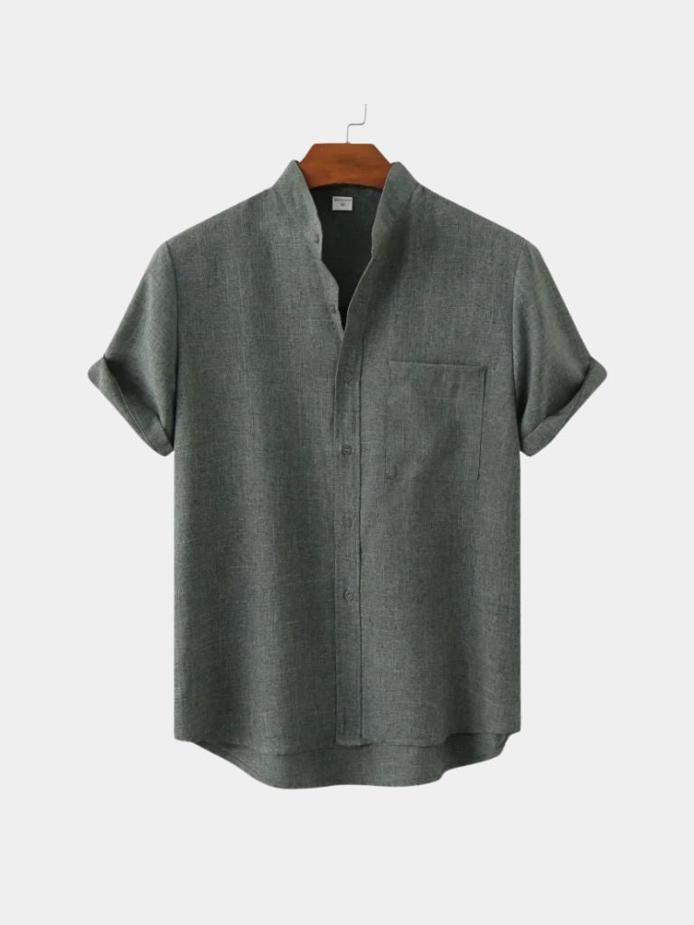 Executive Resort Linen Shirt — North Row | Texture Detail