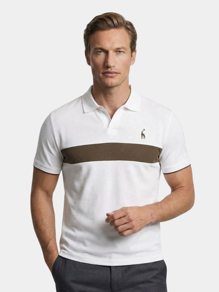 Savanna Stripe Polo — North Row | Front View