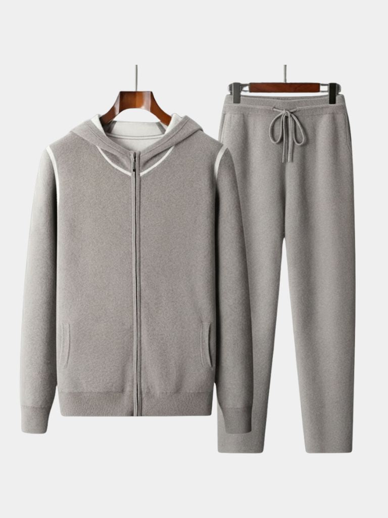 Belvoir Taupe Cashmere Set — North Row | Flat Lay