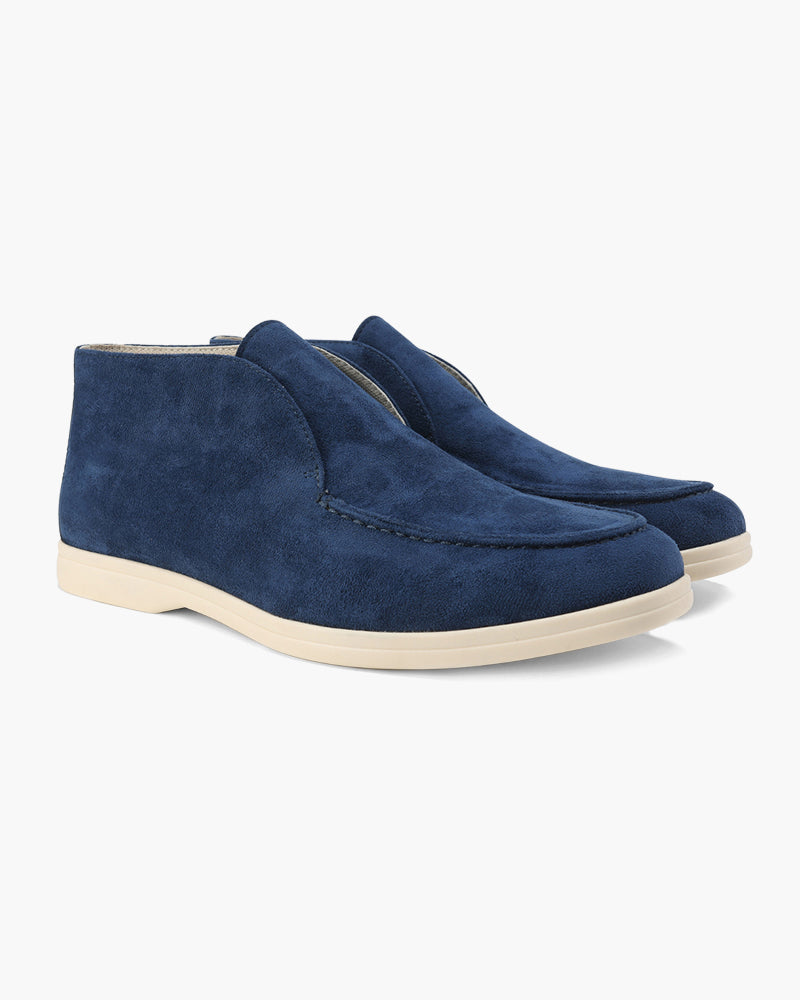 High Suede Loafers — North Row | Side View