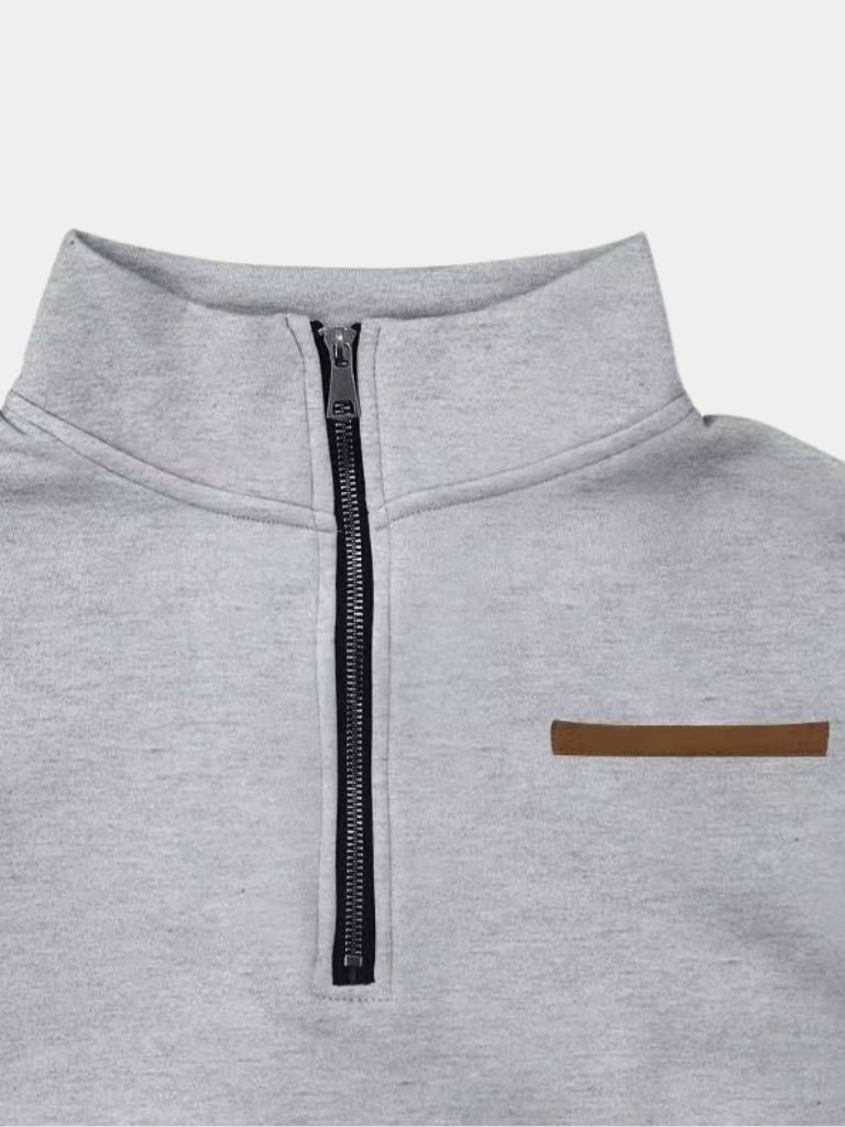 Slate Urban High Collar Pullover - North Row