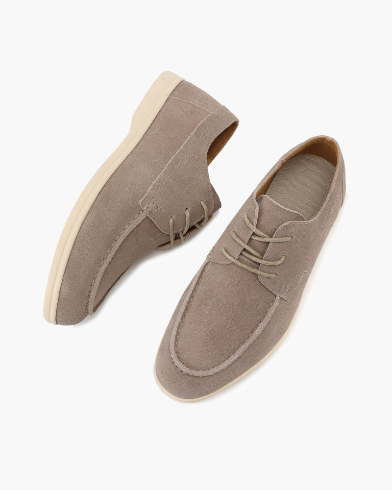 Premium Suede Lace Shoes — North Row | Close-Up