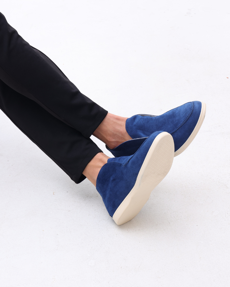 High Suede Loafers — North Row | Front View