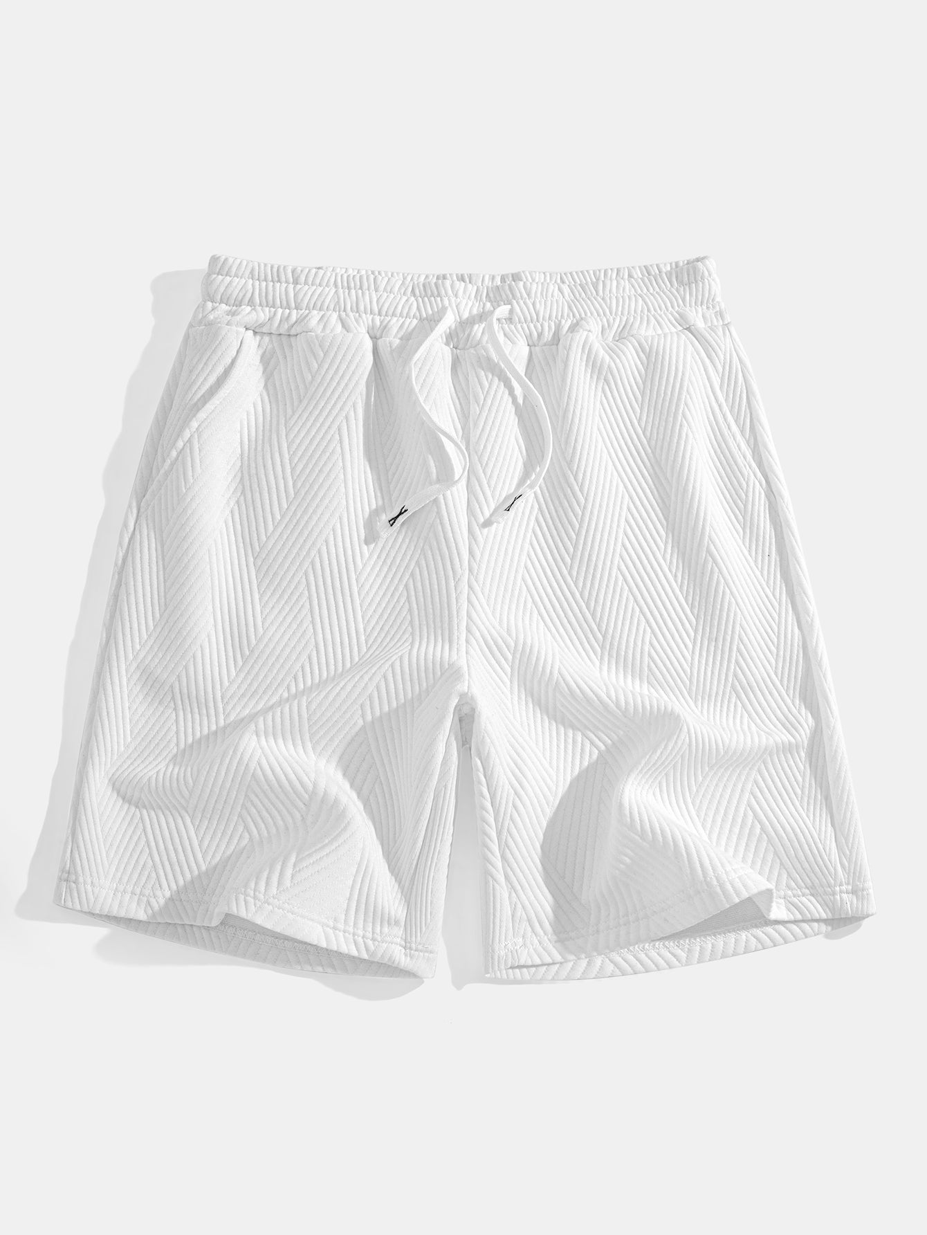 Striped Jacquard Sleeveless Hooded T-Shirt & Shorts — North Row | View 13