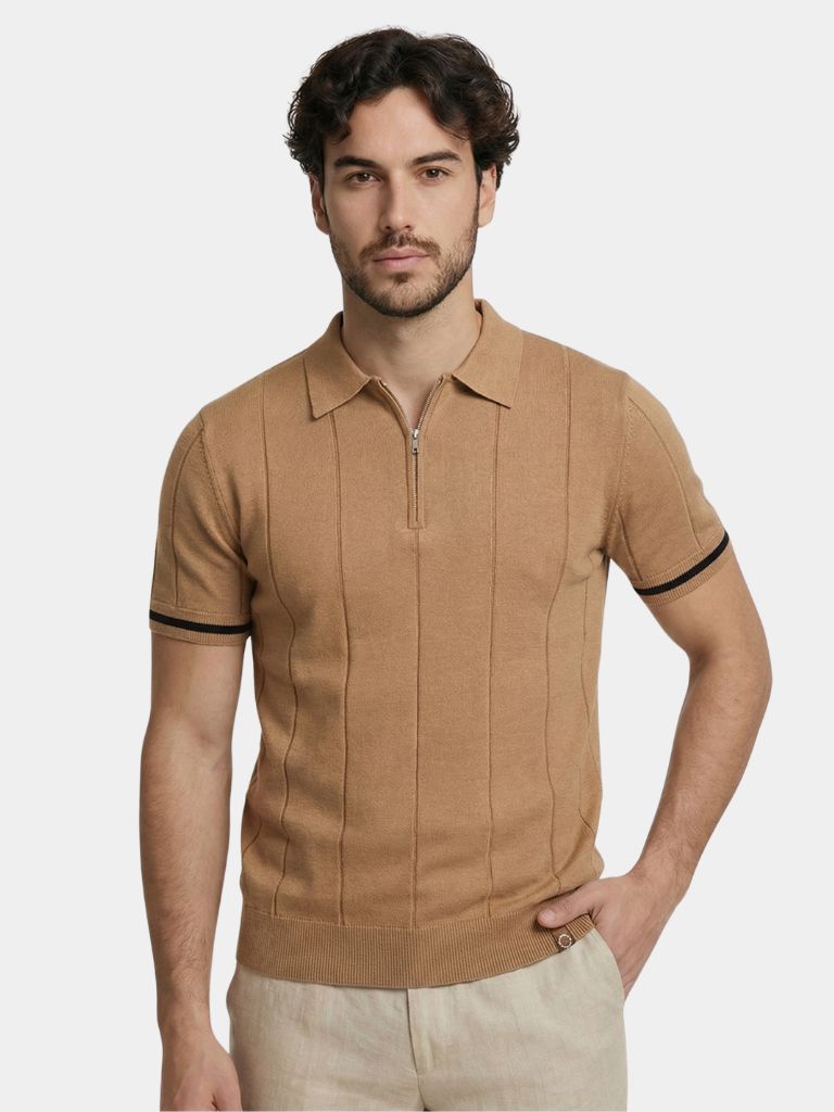 Royal Zip Polo — North Row | Front View