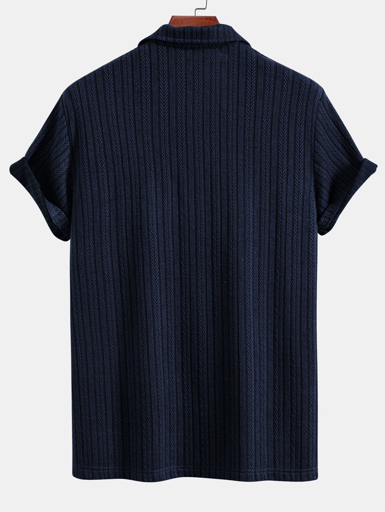 Wheat Ear Jacquard Polo Shirt — North Row | Flat Lay
