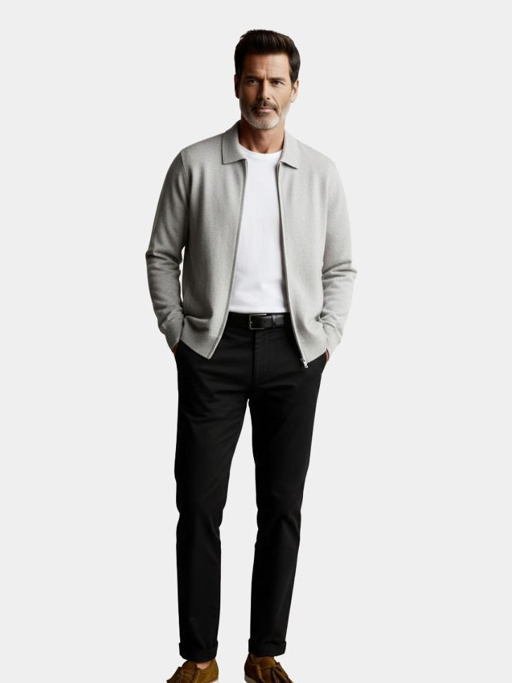 Cashmere Heritage Knit Jacket — North Row | Back View