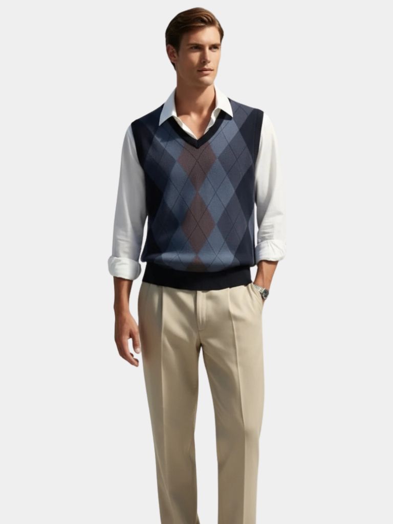 Academic Essential Knit Vest — North Row | Detail View