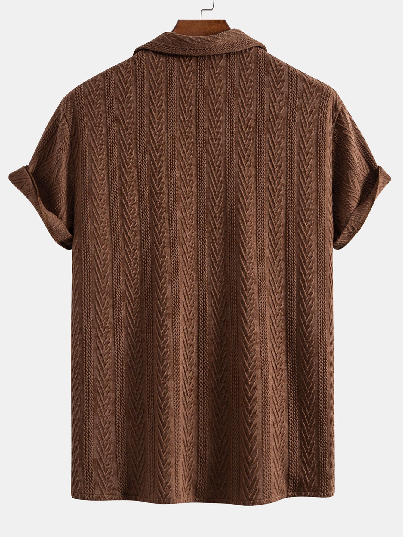 Texture Jacquard Cuban Shirt & Crinkled Textured Drawstring Shorts — North Row | Worn Look
