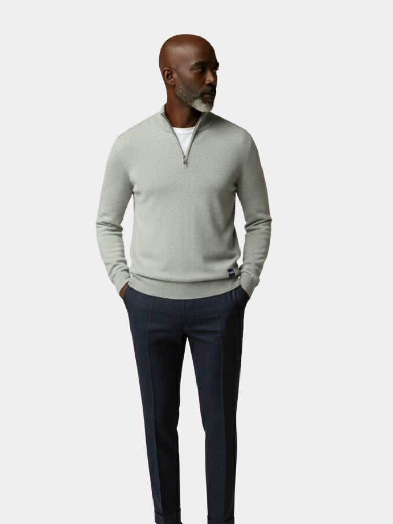 Half Zip Knitwear Pullover Sweater — North Row | Back View