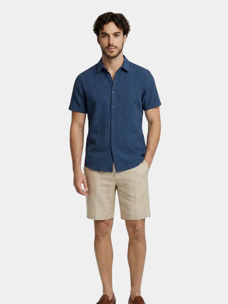 Lumière Linen Shirt — North Row | Back View