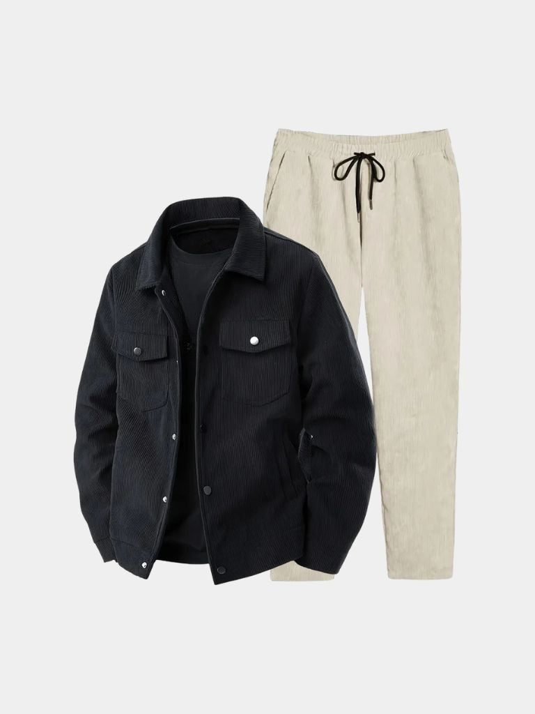 Ivory Corduroy Set — North Row | Flat Lay