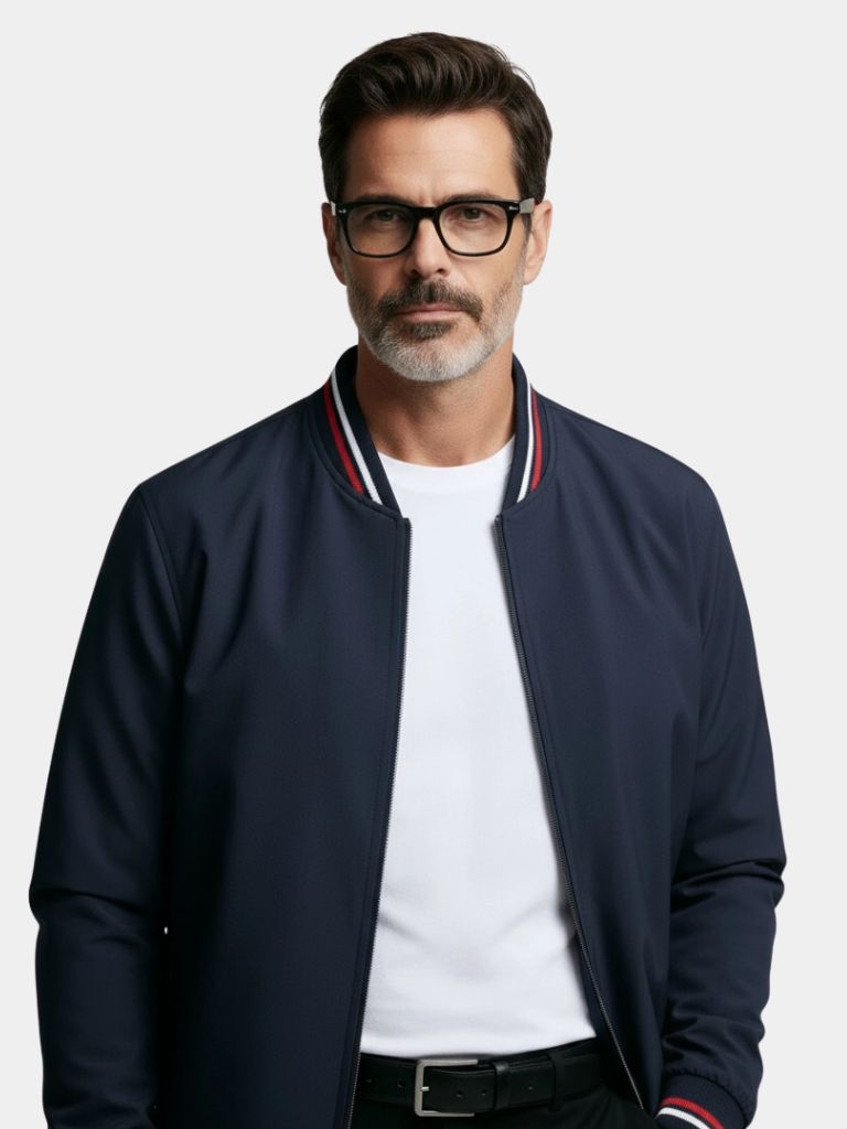 Casual Bomber Jacket — North Row | Detail View