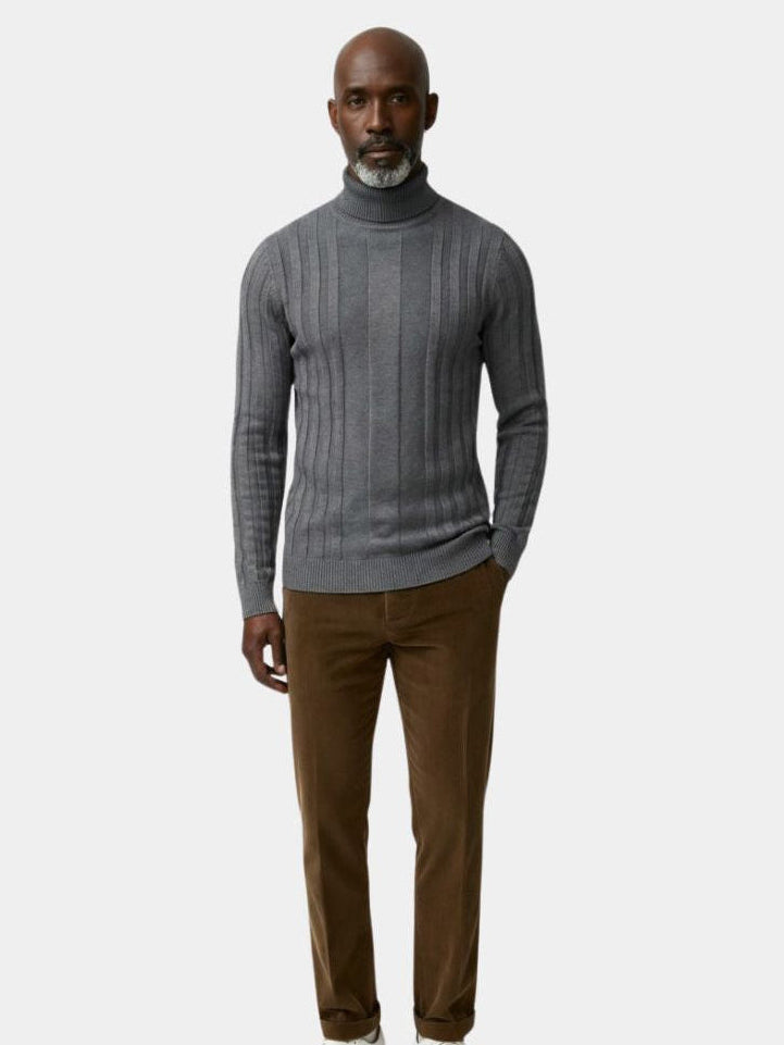 Turtleneck Knitwear Pullover Sweater — North Row | Back View
