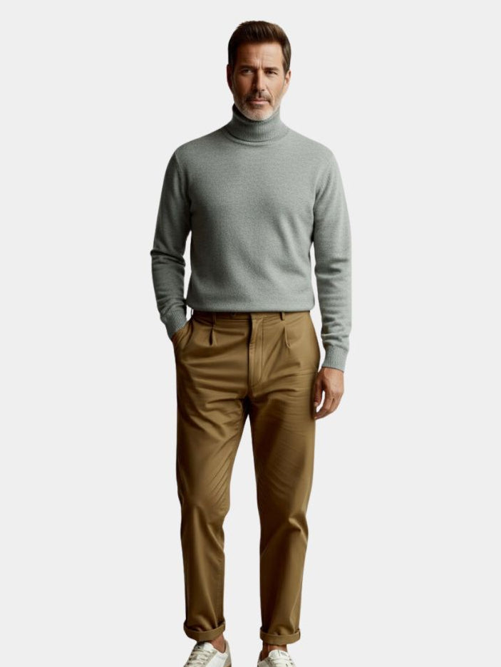 100% Merino Wool Turtleneck Sweater — North Row | Back View