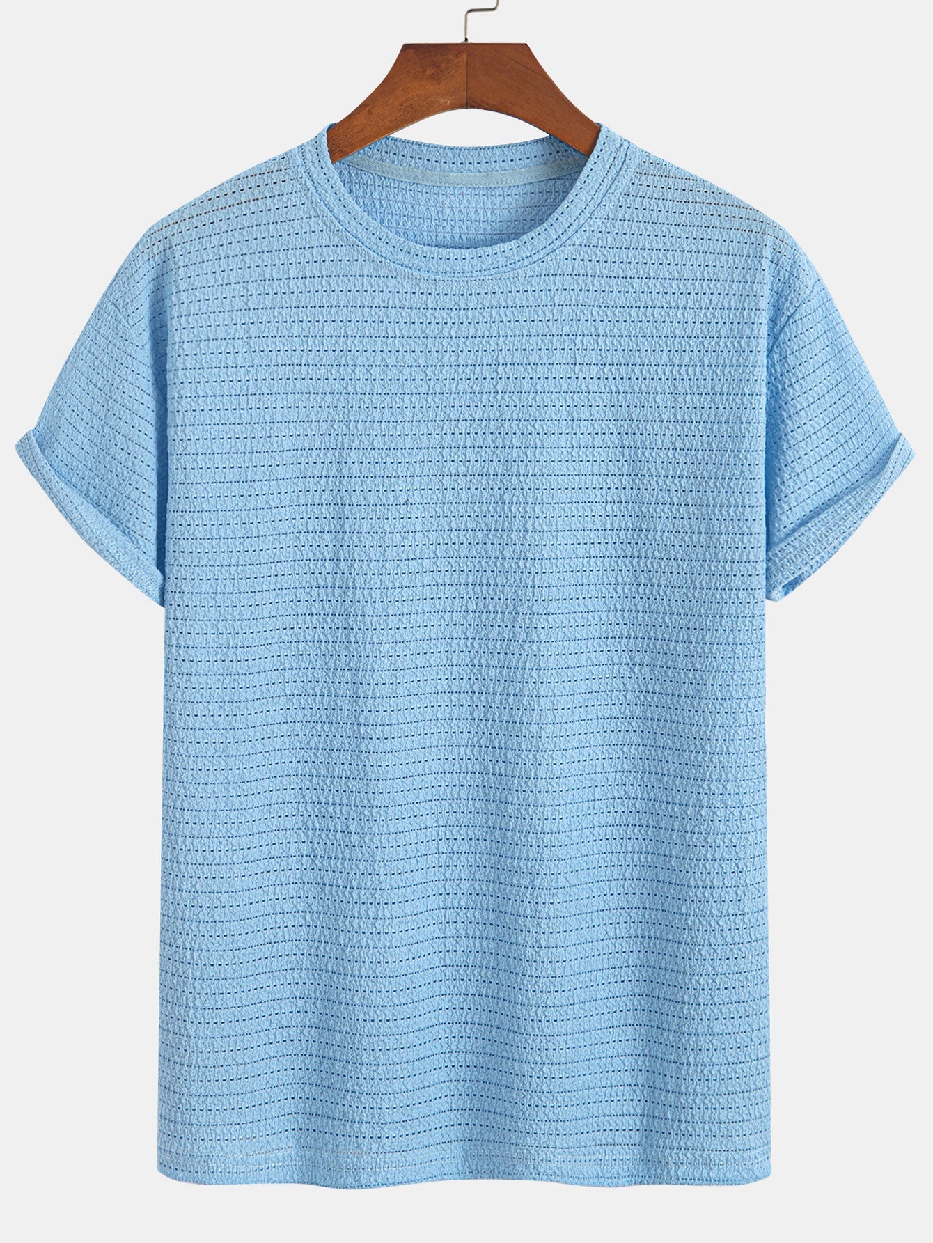 Relax Fit Striped Textured T-Shirt — North Row | Lifestyle