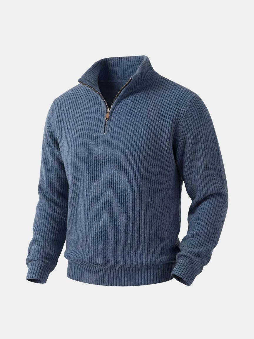 Classic Highland Quarter-Zip Sweater — North Row | Front View