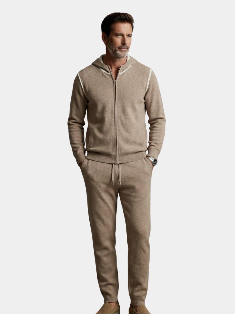 Belvoir Taupe Cashmere Set — North Row | Back View