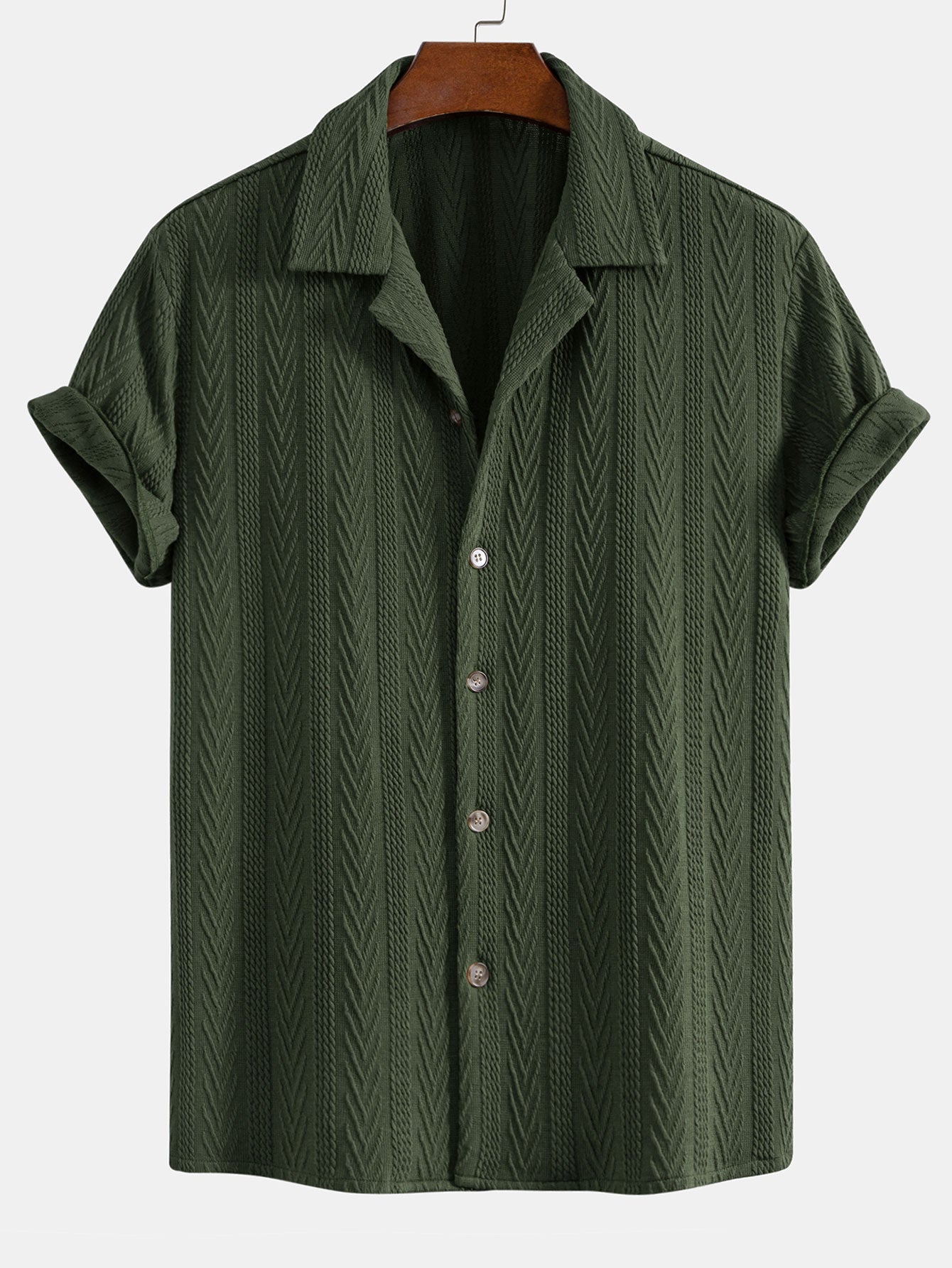 Texture Jacquard Cuban Shirt & Crinkled Textured Drawstring Shorts — North Row | Lifestyle