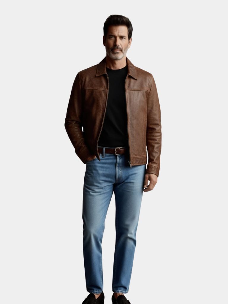 Regent Estate Leather Jacket — North Row | Back View