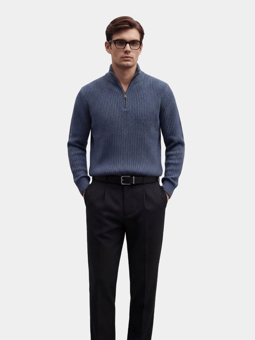 Classic Highland Quarter-Zip Sweater — North Row | Back View