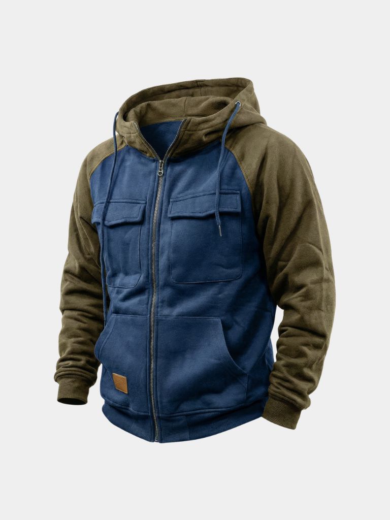 Cargo Trek Zip Hoodie — North Row | Worn Look