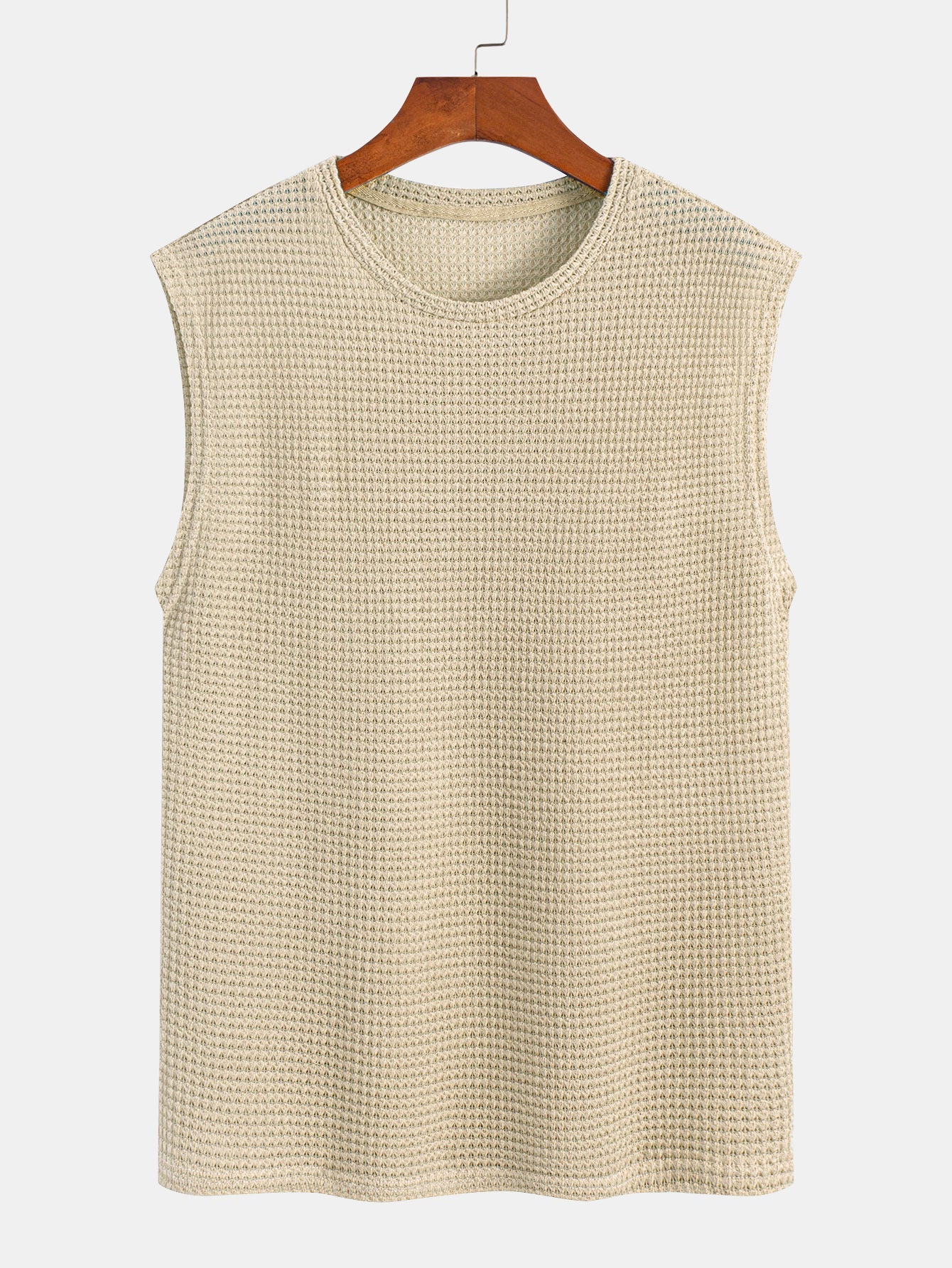 Waffle Knit Wide Strap Sleeveless T-Shirt — North Row | Worn Look