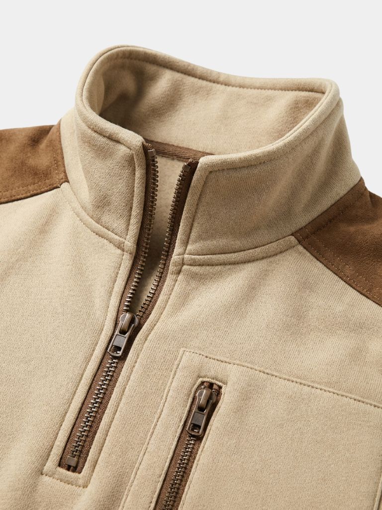Urban Explorer High Collar Quarter Zip Pullover — North Row | Detail View