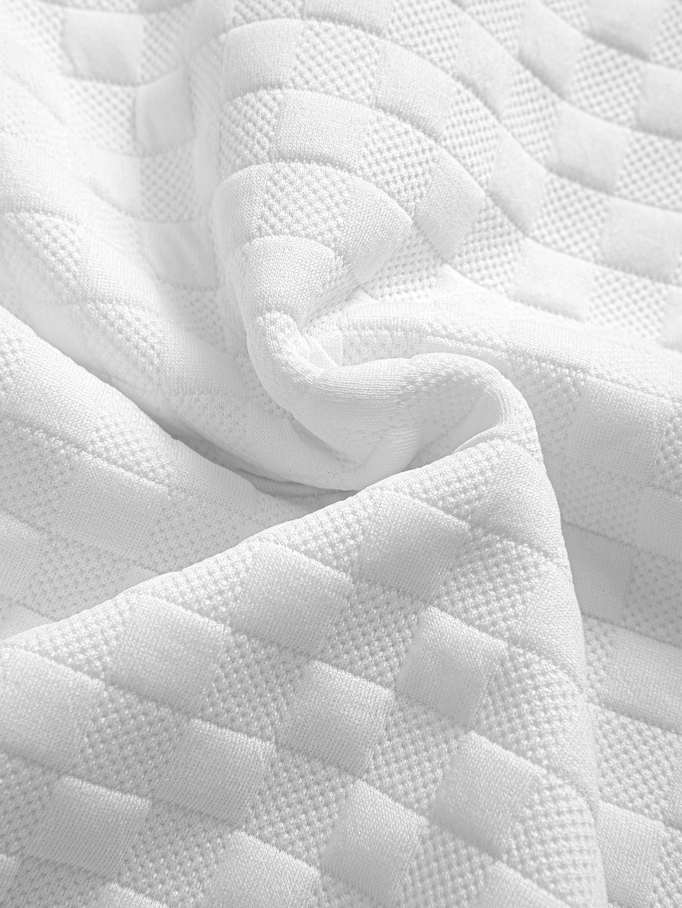 Checkerboard Jacquard Arc Hem Hooded T-Shirt & Shorts — North Row | View 18