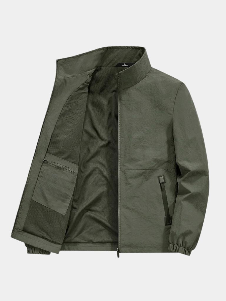 Modern Utility Zip Jacket — North Row | Close-Up