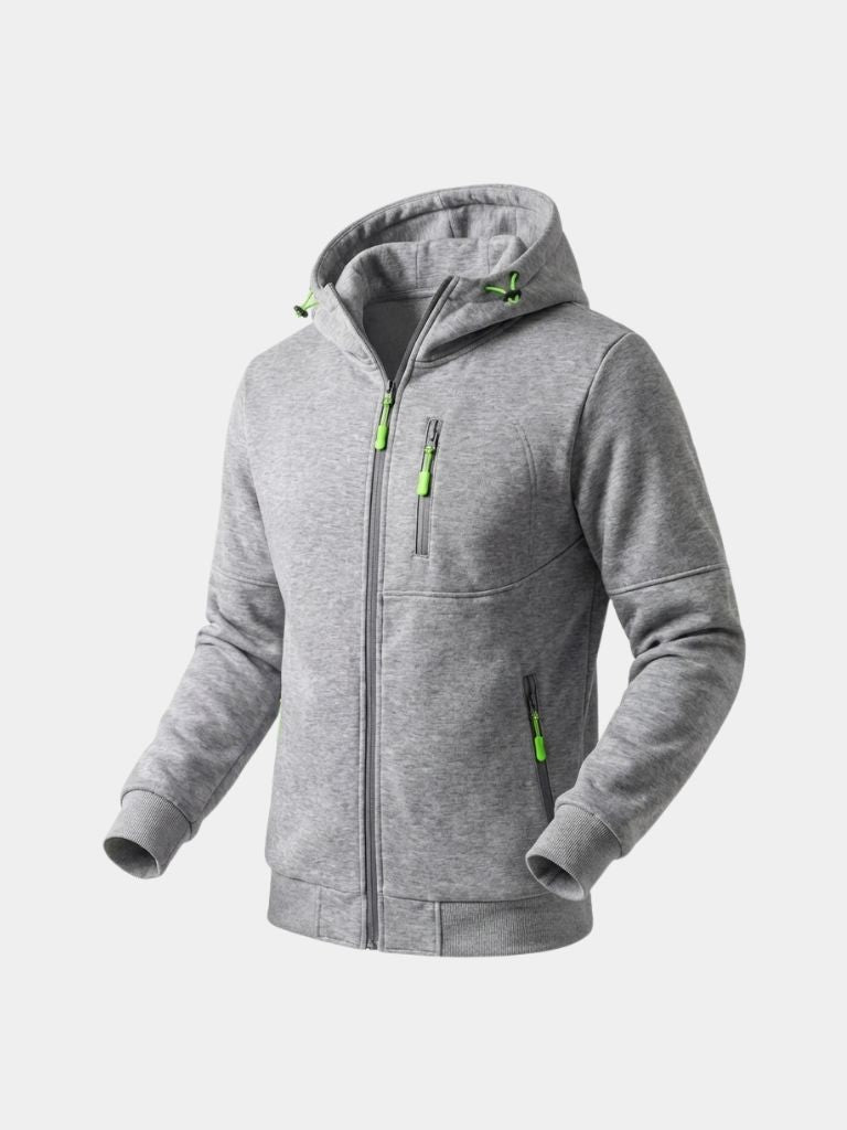 Outland Utility Zip Hoodie — North Row | Close-Up