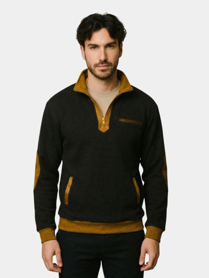 Explorer High Collar Quarter Zip Pullover — North Row | Side View