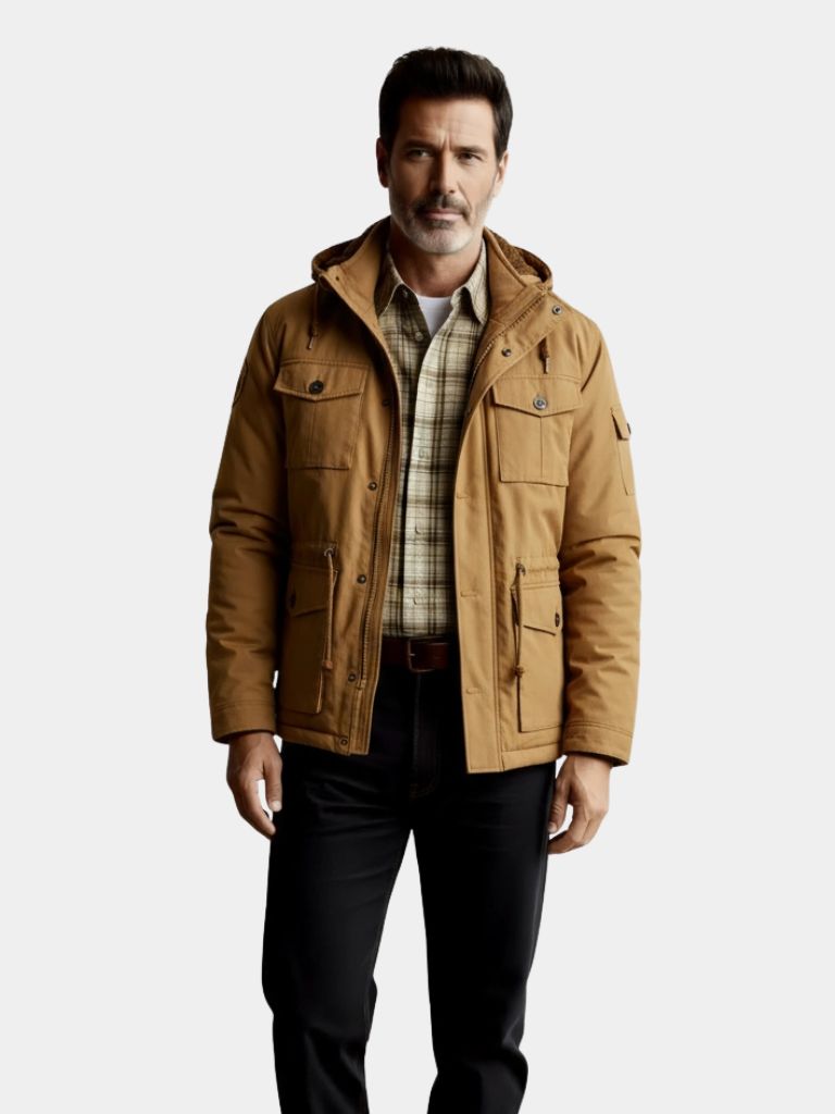 Fleece Hooded Bomber Jacket - North Row