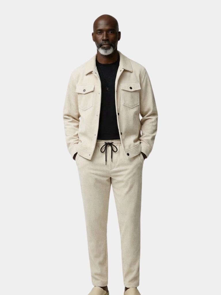 Ivory Corduroy Set — North Row | Back View