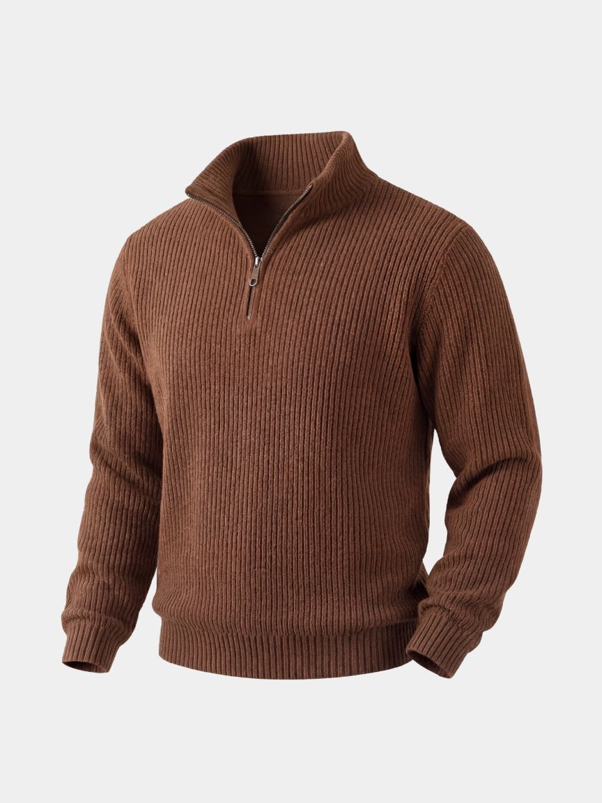 Classic Highland Quarter-Zip Sweater — North Row | Flat Lay