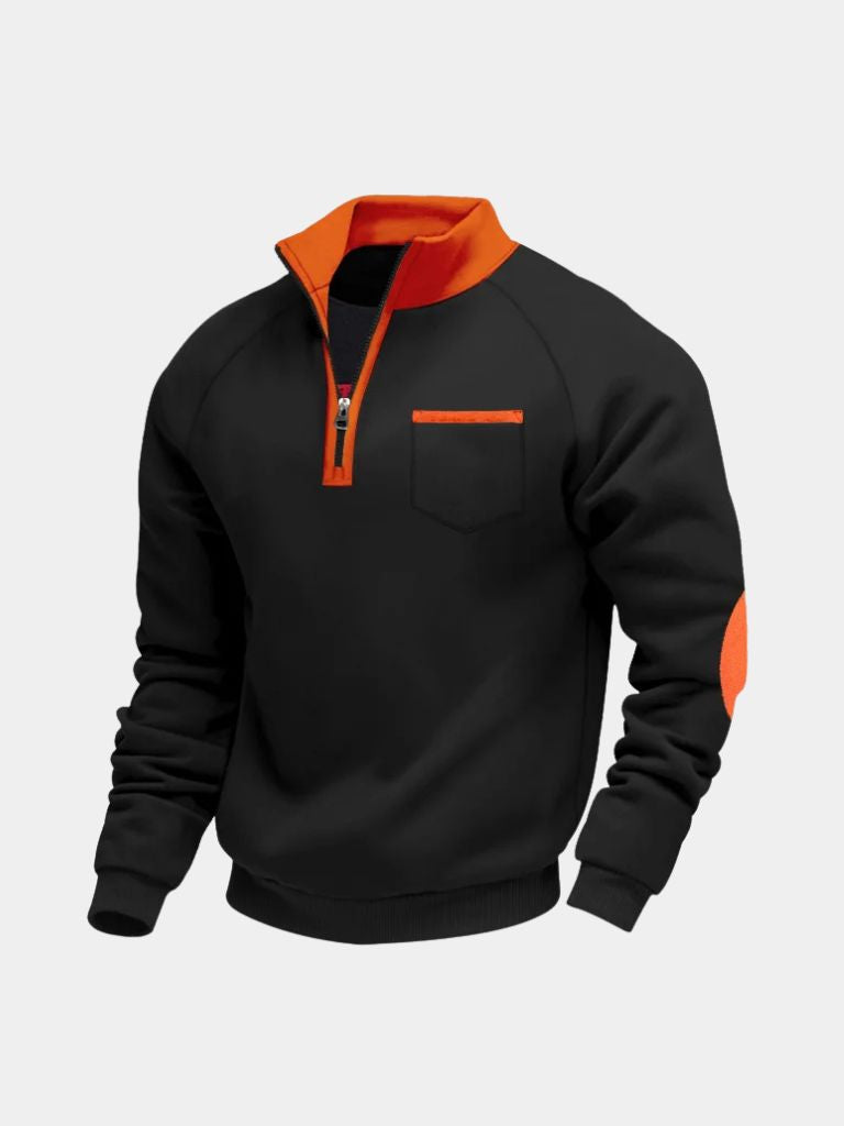 Classic Academy High Collar Pullover — North Row | Flat Lay
