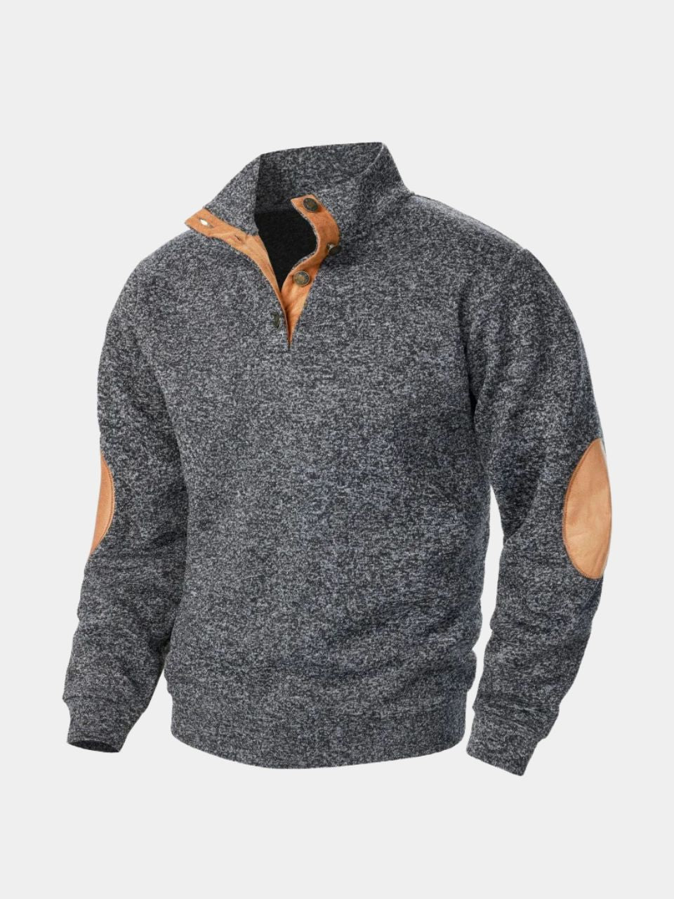 Lucien Heritage Elbow High Collar Pullover — North Row | Close-Up
