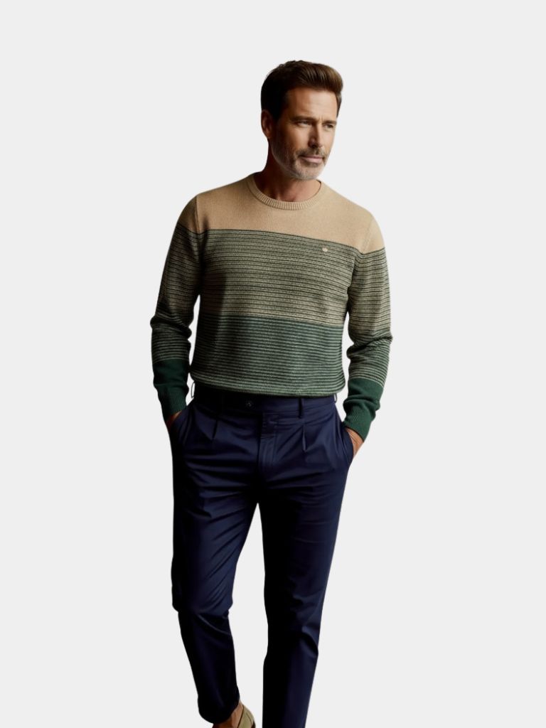 Crew Neck Knitwear Knit Pullover Sweater Jumper — North Row | Back View