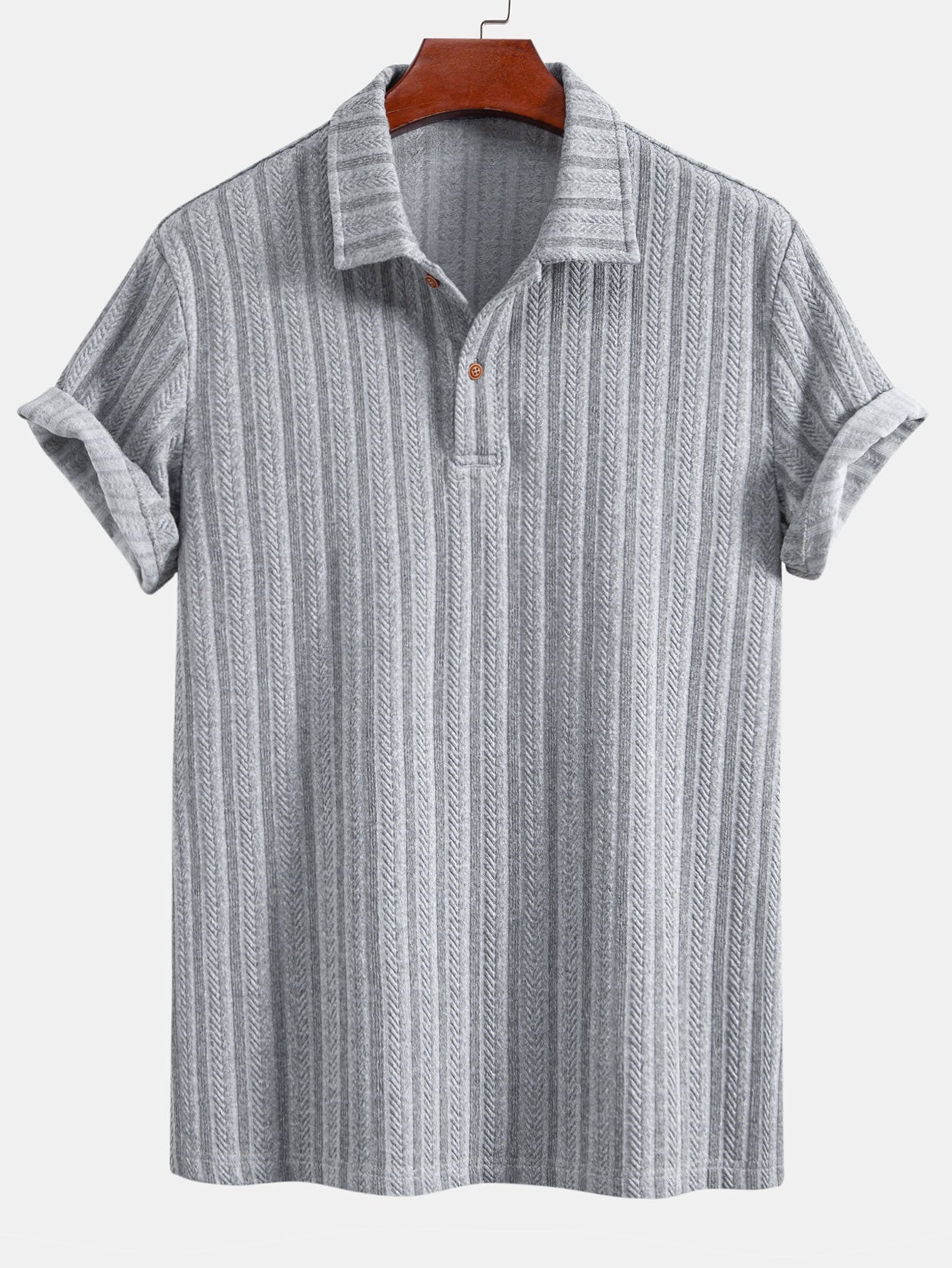 Wheat Ear Jacquard Polo Shirt — North Row | Lifestyle