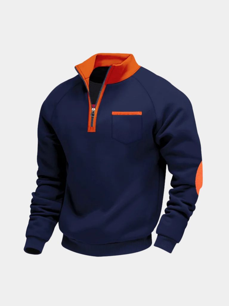 Classic Academy High Collar Pullover — North Row | Texture Detail